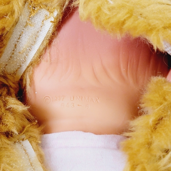 Anne Geddes 1991 Yellow Teddy Bear Outfit Baby Plush Soft Stuffed Toy Doll 16" - Picture 11 of 12